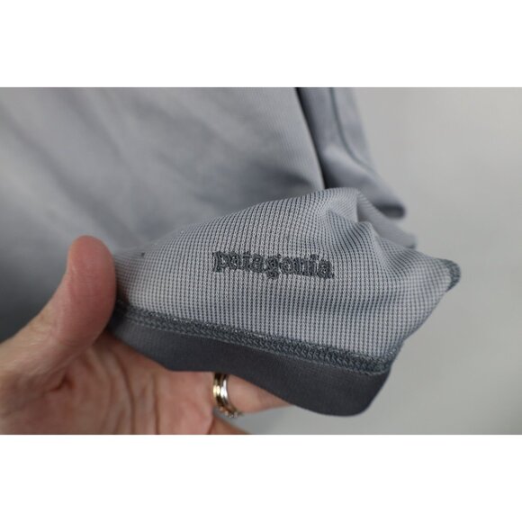 Vintage Patagonia Capilene Mens Large Spell Out Thermal Knit T-Shirt Gray USA - Picture 4 of 15